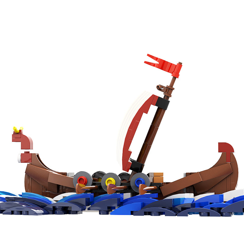 GOBRICKS MOC A0393  viking surf boat