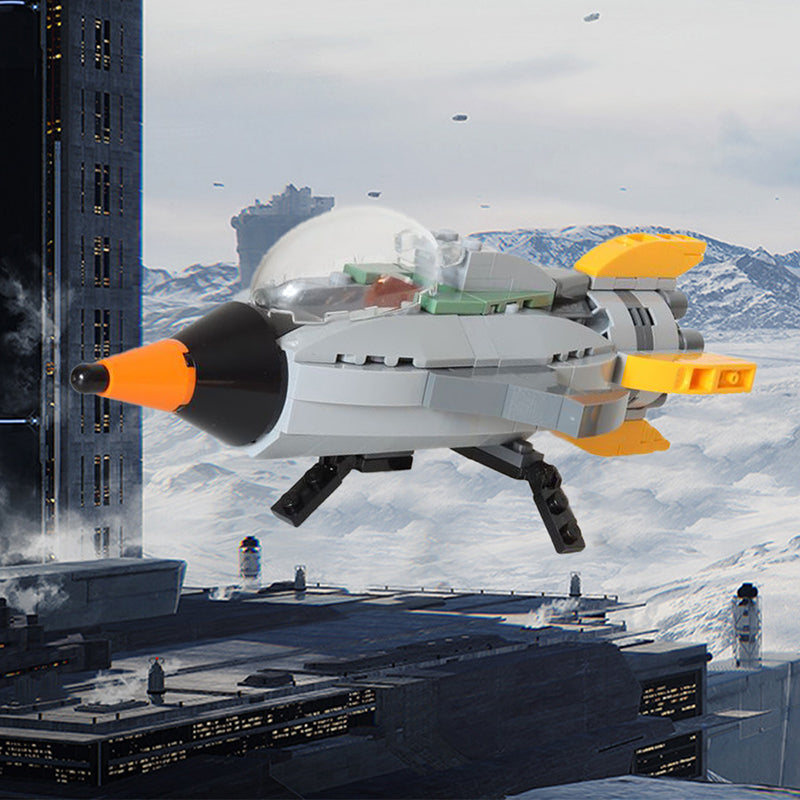 GOBRICKS MOC 88424 Retro Space Ship for Retro Spaceman CMF from 2017