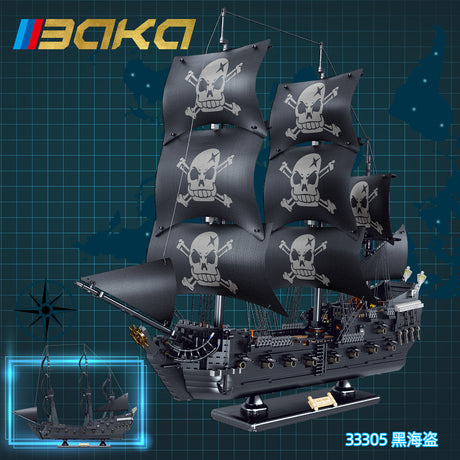 BAKA 33305 Black Pirate Ship