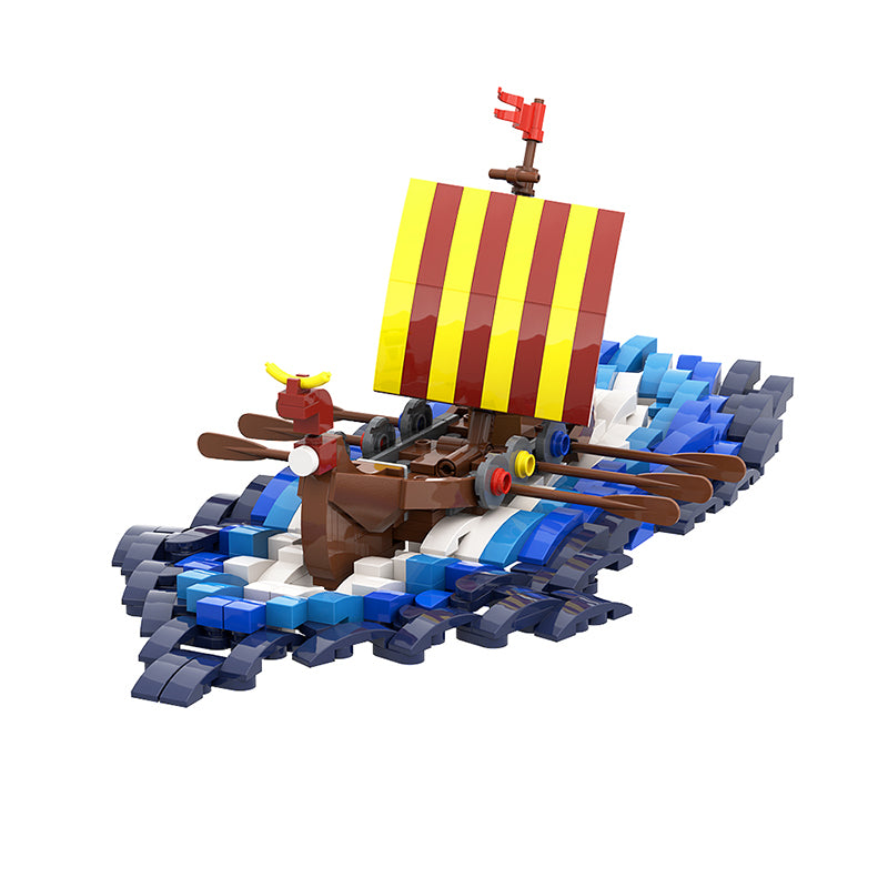 GOBRICKS MOC A0393  viking surf boat