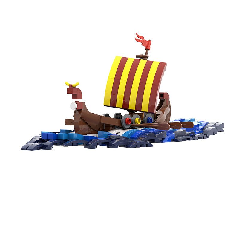 GOBRICKS MOC A0393  viking surf boat