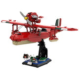 GOBRICKS MOC 172829 Porco Rosso Savoia S.21 Folgore + Stand