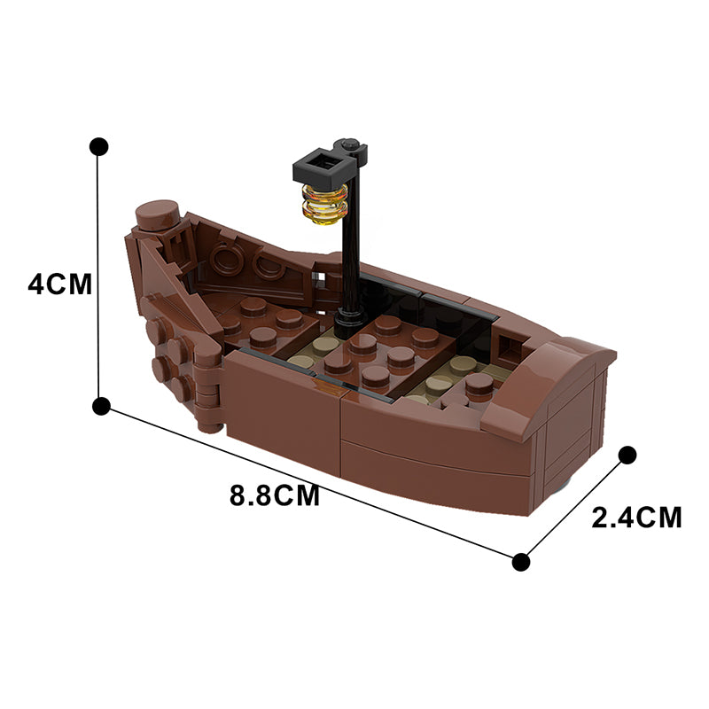 GOBRICKS MOC 56225 Rowing Boat Add on for 2bricks Boathouse MOC