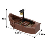 GOBRICKS MOC 56225 Rowing Boat Add on for 2bricks Boathouse MOC