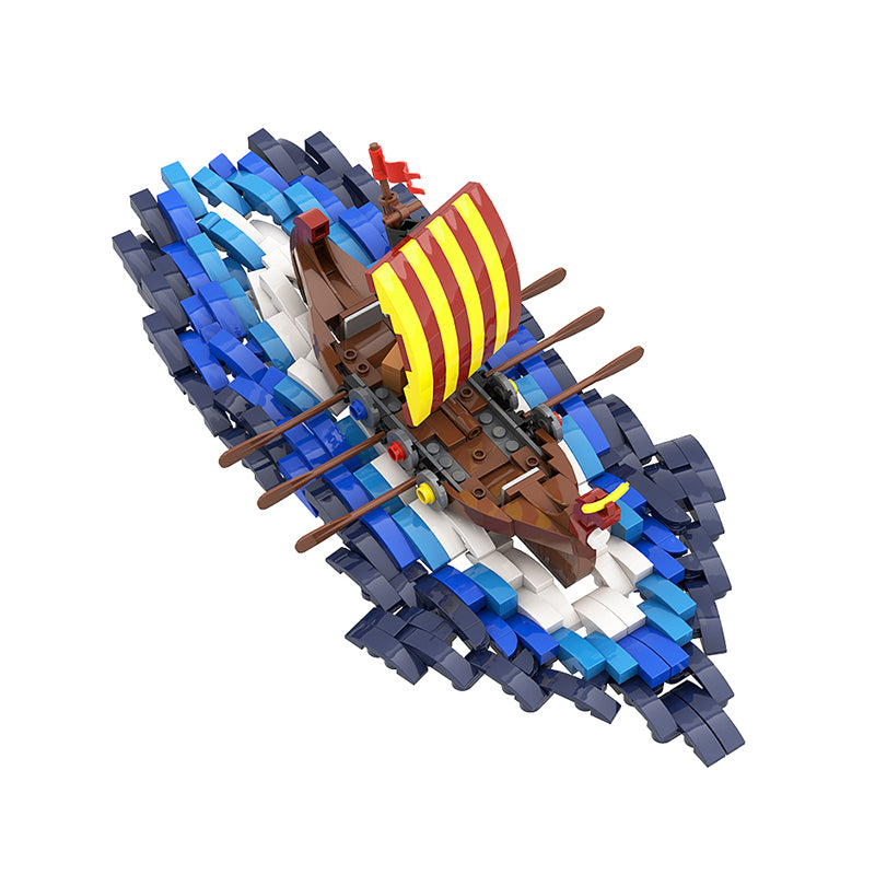 GOBRICKS MOC A0393  viking surf boat