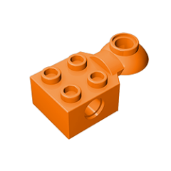 GOBRICKS GDS-1089 Brick Modified 2 x 2 with Pin Hole, Rotation Joint Ball Half