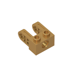 GOBRICKS GDS-1073 Brick 1 x 2 with Hole and Dual Liftarm Extensions