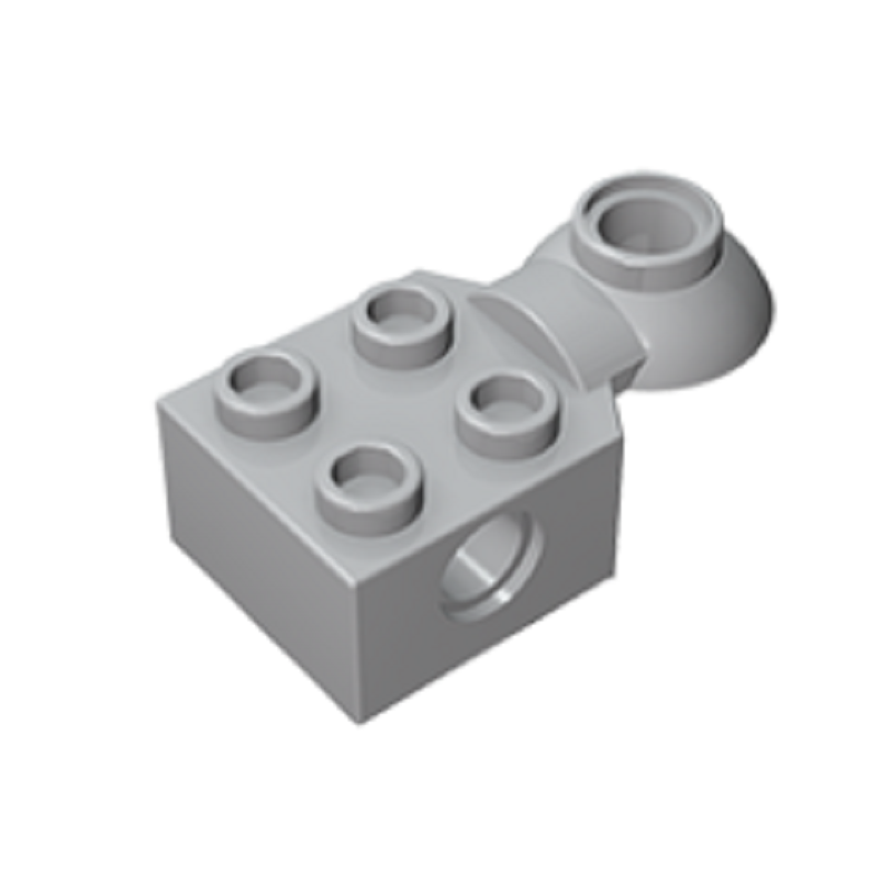 GOBRICKS GDS-1089 Brick Modified 2 x 2 with Pin Hole, Rotation Joint Ball Half