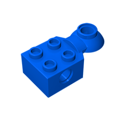 GOBRICKS GDS-1089 Technic, Brick Modified 2 x 2 with Pin Hole, Rotation Joint Ball Half (Horizontal Top) - Your World of Building Blocks