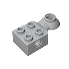 GOBRICKS GDS-1089 Technic, Brick Modified 2 x 2 with Pin Hole, Rotation Joint Ball Half (Horizontal Top) - Your World of Building Blocks