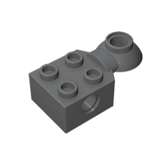 GOBRICKS GDS-1089 Technic, Brick Modified 2 x 2 with Pin Hole, Rotation Joint Ball Half (Horizontal Top) - Your World of Building Blocks