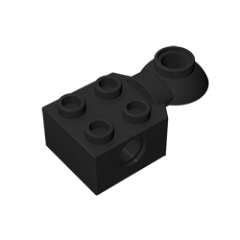 GOBRICKS GDS-1089 Technic, Brick Modified 2 x 2 with Pin Hole, Rotation Joint Ball Half (Horizontal Top) - Your World of Building Blocks