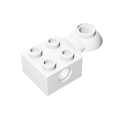 GOBRICKS GDS-1089 Technic, Brick Modified 2 x 2 with Pin Hole, Rotation Joint Ball Half (Horizontal Top) - Your World of Building Blocks