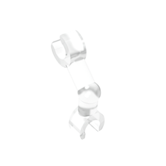 GOBRICKS GDS-1216 Arm Skeleton, Bent with Clips at 90 degrees