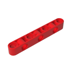 GOBRICKS GDS-1592 Liftarm Modified Perpendicular Holes Thick 1 x 7