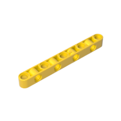 GOBRICKS GDS-1593 Liftarm Modified Perpendicular Holes Thick 1 x 9