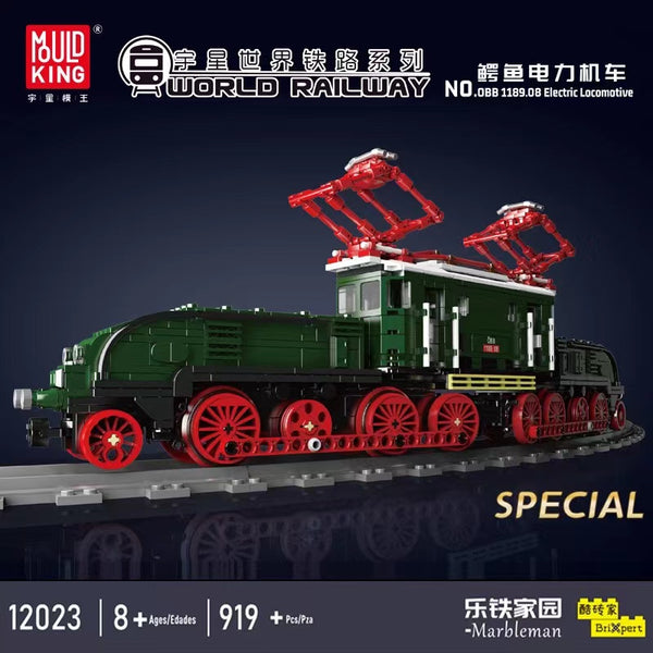 MOULD KING 12025 Orient Express-French Railways SNCF 231 Steam Locomotive  Train With Motor Model Bricks