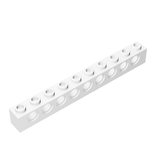 GOBRICKS GDS-628 Technic, Brick 1 x 10 with Holes - Your World of Building Blocks