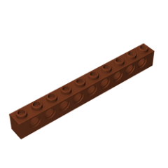 GOBRICKS GDS-628  Brick 1 x 10 with Holes