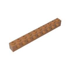 GOBRICKS GDS-628  Brick 1 x 10 with Holes