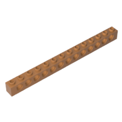 GOBRICKS GDS-629  Brick 1 x 14 with Holes