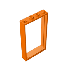 GOBRICKS GDS-874 Frame 1 x 4 x 6 with 2 Holes on Top and Bottom