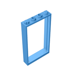 GOBRICKS GDS-874 Frame 1 x 4 x 6 with 2 Holes on Top and Bottom