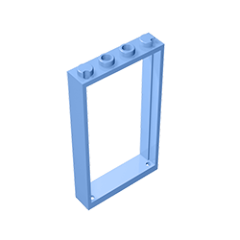 GOBRICKS GDS-874 Frame 1 x 4 x 6 with 2 Holes on Top and Bottom