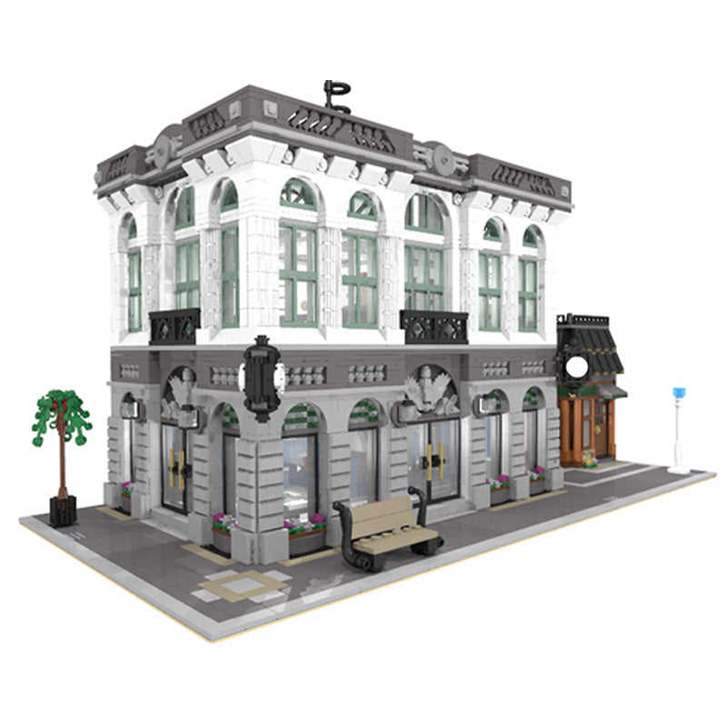 MOC 10811 Brick Bank with Coffee Shop